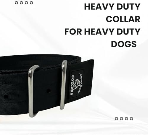 SparkDog 2” Working Dog Collar – Heavy Duty (14-20" (Black, 2" Width)