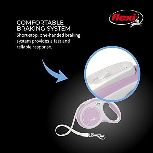 FLEXI® Comfort Tape Retractable Dog Leash, Small, 10 ft - Pink/Rose