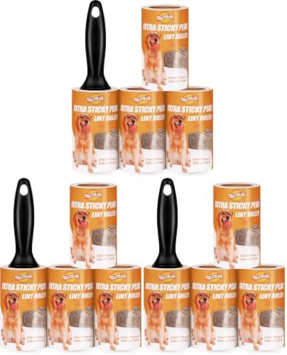 WulaWindy Lint Roller for Pet Hair, Extra Sticky Lint Rollers Pet Hair Remover for Clothes, Work Great on Pet Hair Value Pack (12 Pack)