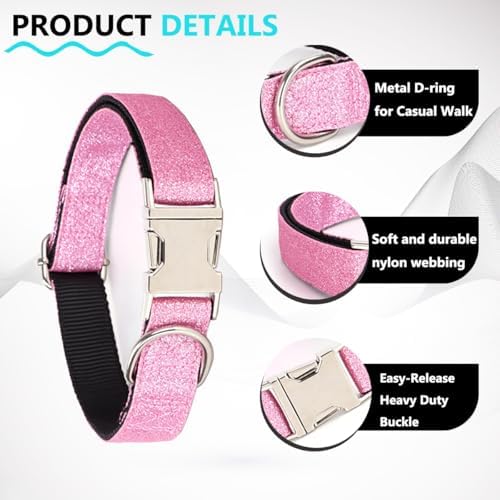 Bling Dog Collar with Removable Bowtie for Dogs Party Wear