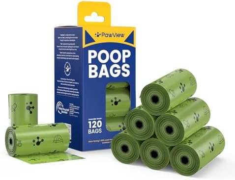 Dog Poop Bags, Extra Thick & Leak-Proof Doggie Bags, Lavender Scented Pet Waste Bags Made from 70% Certified Recycled Plastic, Easy Tear & Open Poop Bags for Dog Walking, 8 Rolls (120 Count)