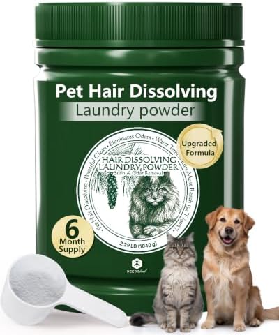 Pet Hair Remover for Laundry, Removes Dog & Cat Hair, Odor, 6-Month Supply