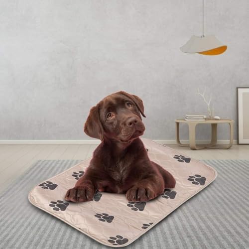 Reusable Dog Pee Pads, Waterproof Training Pads for Dogs, Dog Pee Pad Urine Mat for Pet Dogs Cats(40*60cm-Brown )