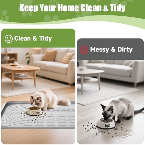 Cat Litter Mat, 34" x 22" Waterproof Litter Trapping Mat
