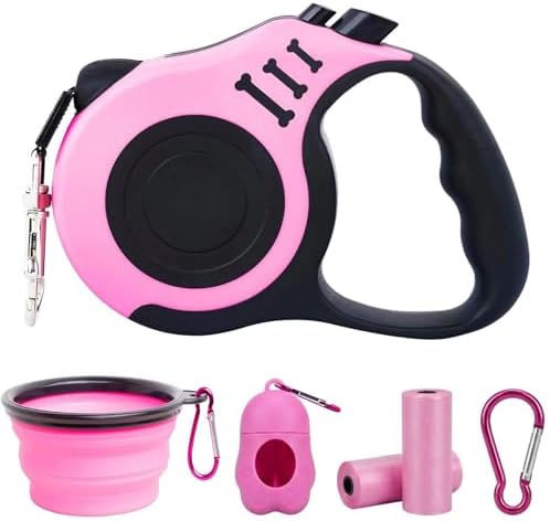PETIMP Retractable Dog Leash Lightweight 16FT Leash Set