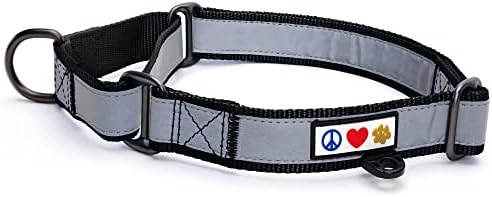Pawtitas Martingale Dog Collar Puppy Collar Reflective Dog Collar Training Dog Collar Behavioral Dog Collar Large Dog Collar Black Dog Collar