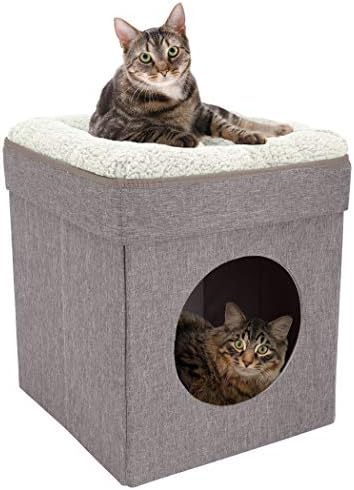 Kitty City Indoor Cat Cube Furniture, Tan Cube