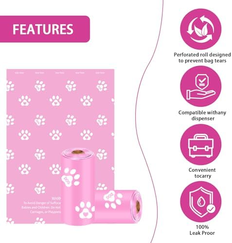 HZDHCLH Dog Poop Bags 120 Count Extra Thick Lavender Scented Pet Waste Bags