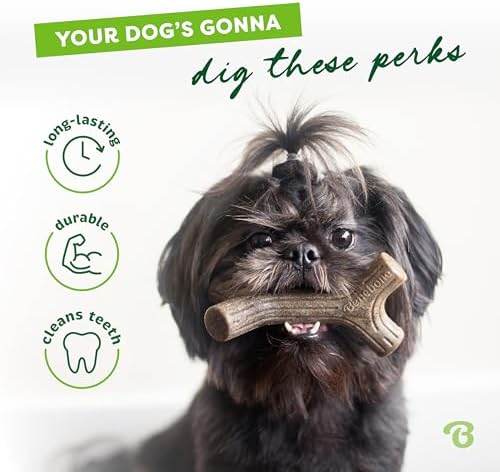 Benebone Bacon Stick Chew Toy for Aggressive Chewers, Real Bacon, Medium
