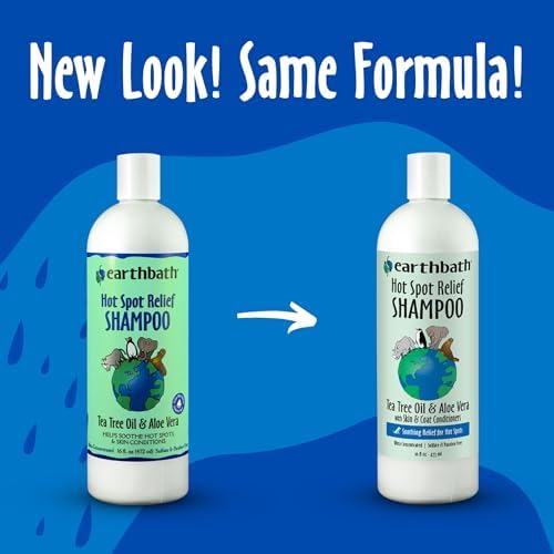 earthbath Hot Spot Relief Pet Shampoo, Made in USA, 16 Oz (1 Pack)
