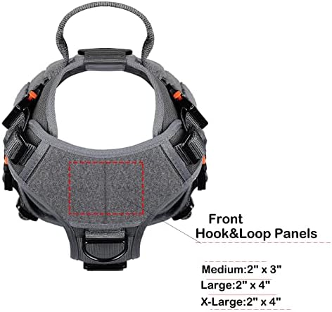 ICEFANG Tactical Dog Harness for Medium Dogs,Full Metal Buckles Dog Vest