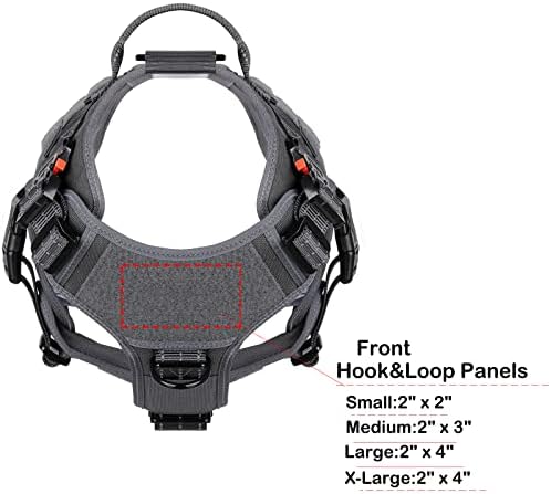 ICEFANG Tactical Dog Harness for X-Large Dogs,Reflective No Pull Dog Vest