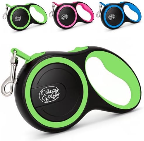 Retractable Dog Leash, 44 LBS /16FT Long, Small & Medium Dogs, Green