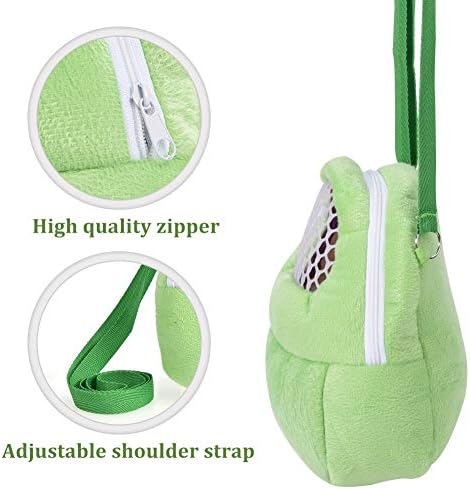 Portable Pet Carrier Bag, African Hedgehog Hamster Breathable Pet Carrier Handbags, Puppy Cat Travel Backpack (M, Green)