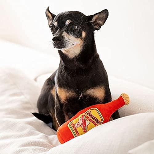 Huxley & Kent for Dogs | Hot Chihuahua Sauce (Large) | Funny Dog Toy | Dog Toy with Squeaker | Dog Gift | Fun, Durable, and Safe | Squeaky Dog Toy