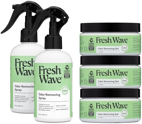 Fresh Wave Odor Removing Gel + Spray Bundle: (2) 8 fl. oz. Sprays + (3) 7 oz. Gels