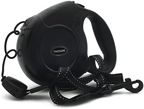 Heavy Duty Retractable Dog Leash 26ft,Pet Long Walking Leashes Leads for Small Medium Large Dogs Doggie Up to 110lbs (Black)