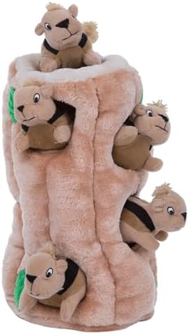 Outward Hound Hide-A-Squirrel Plush Squeaky Dog Toy, XL, 7" x 11.8"