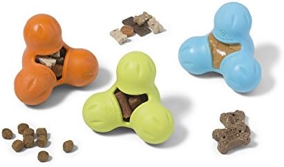 WEST PAW Zogoflex Tux Treat Dispensing Dog Chew Toy – Interactive Chewing Toy for Dogs – Dog Games for Aggressive Chewers, Fetch, Catch – Holds Kibble, Treats, Large 5", Granny Smith