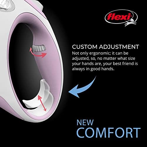 FLEXI® Comfort Tape Retractable Dog Leash, Small, 16 ft - Pink/Rose