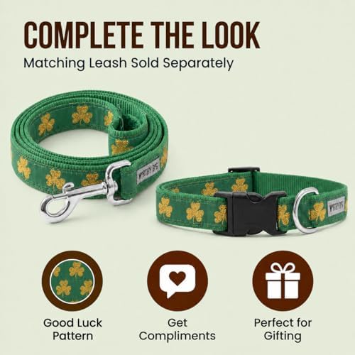 THE WORTHY DOG Summer Print, Adjustable Dog Collar, Large Dogs, Good Luck
