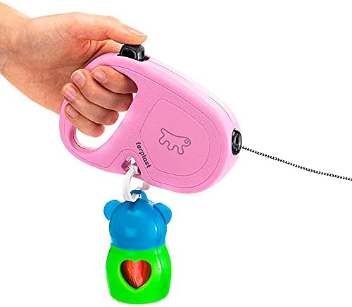Ferplast Extendable Leash for Medium Dogs Flippy ONE Cord S, Retractable Cord 4,5 m, max 12 kg, Pink