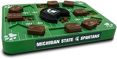 Pets First NCAA Michigan State Spartans Puzzle Toy, Puzzle Treat Dog Toy, Interactive Dog Treat Toy, Dog Puzzle Feeding Slow Toy