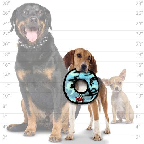 TUFFY® : 2 Pack Ring Dog Toy: Ultra Durable Plush Toy with Multiple Layers & Reinforced Seams, Washable and Floats, Original Construction