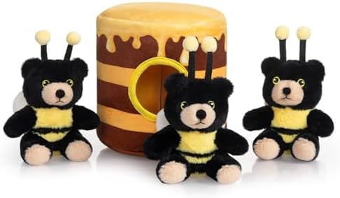 Hollypet Squeaky Hide and Seek Dog Toys for Small and Medium, Honey Pot