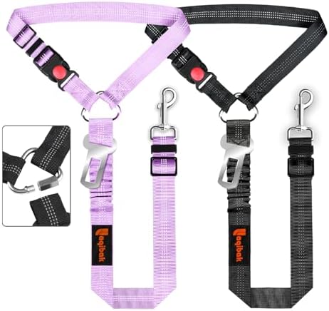 Laqibak Removable Dog Seat Belt Harness for Car, 3 in 1 Pet Seatbelt Leash