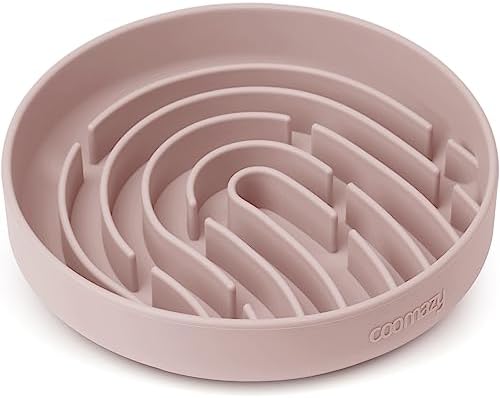 Coomazy Slow Feeder Dog Bowls, Silicone Anti Choking Puzzle Dog Food Bowl