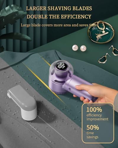 Fabric Shaver with Lint Brush, Large Lint Shaver with Digital Display