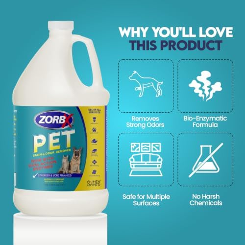 ZORBX Dual Action Pet Stain & Odor Remover 128 oz Refill