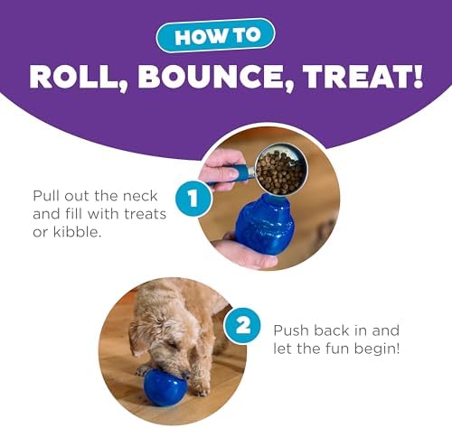 Outward Hound Lil' Snoop Interactive Treat Dispensing Dog Toy, Blue, 3.9"