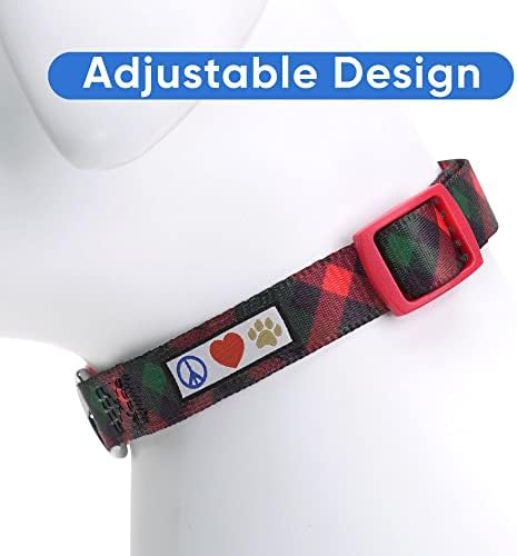 Pawtitas Personalized Dog Collar Dog Soft Adjustable Puppy Collar Customizable Embroidered add Pet Name Phone Number or Phrase Extra Small Gift Wrap