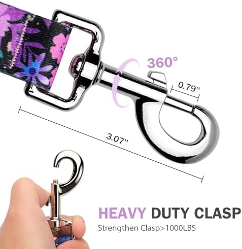 Hikiko 6FT Dog Leash Padded Double Handle with Designed Pattern