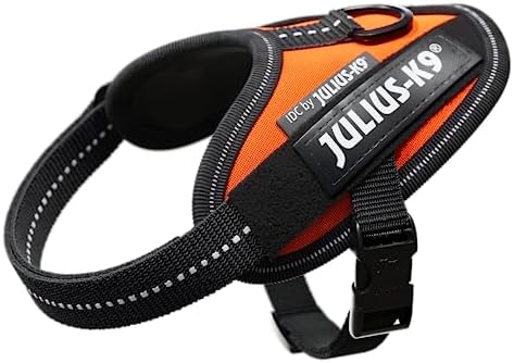 Julius-K9, 16IDC-for-B1, IDC Powerharness, Dog Harness, Size: Baby 1, UV Orange