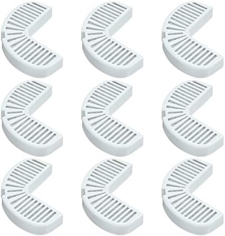 Pioneer Pet Replacement Filters for Ceramic & Stainless Steel Fountains, Raindrop Filters (9 Filters)