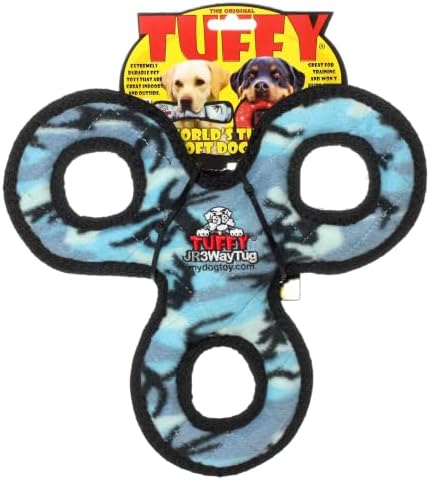 TUFFY® : 3Way Tug Dog Toy: Ultra Durable Plush Toy with Multiple Layers & Reinforced Seams, Washable and Floats, Original Construction