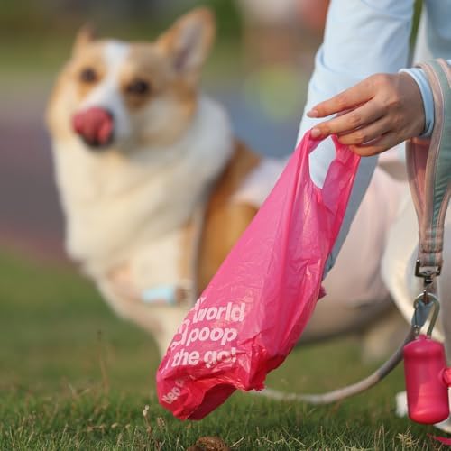 Deo Doo Dog Poop Bags with Handles, 360 Bags, Rose Scented (Only Rolls)