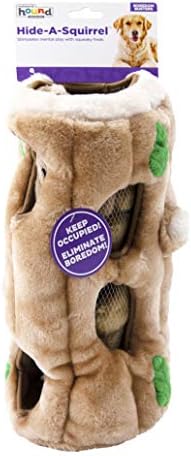 Outward Hound Hide-A-Squirrel Dog Toy – Interactive 2‑in‑1 Plush Puzzle with 6 Squeaky Removable Squirrels, X Large (Pack of 8)