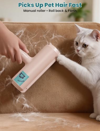 DELOMO Pet Hair Remover Roller, Reusable Lint Roller for Dog and Cat Hair