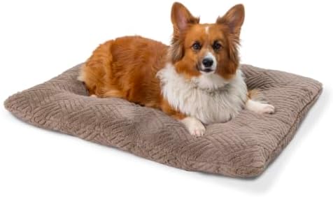 Best Friends by Sheri Comfy Crate Dog Bed Washable, Mushroom, 36" x 24"