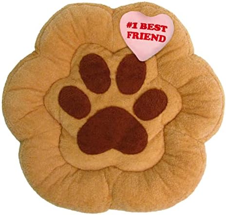 TONBO Soft Plush Small Cute and Cozy Nature Dog Cat Bed, Washer and Dryer Friendly (Paw)