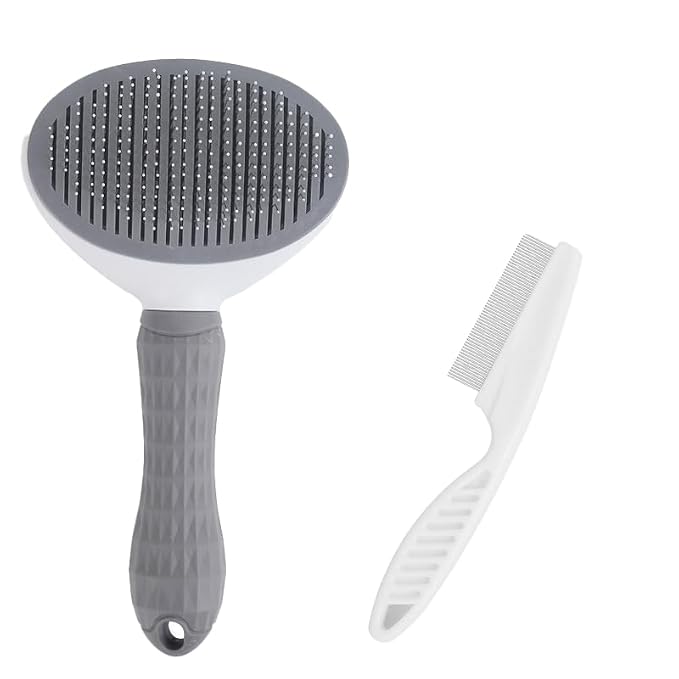 Cat Brush for Shedding, Kitten Brushes for Indoor Cats, For Long or Short Haired Cats,Cat Hair Brush Grooming Deshedding Brush for Dog Kitten Removes Loose Fur and flea removal comb