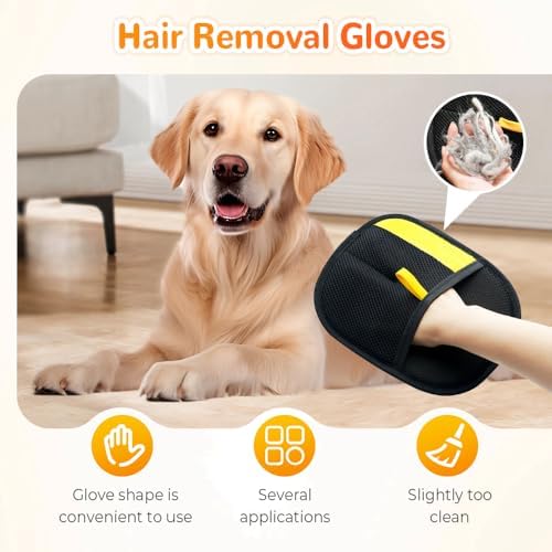 JUDUNA Pet Hair Remover Gloves, 2025 New Electrostatic Pet Hair Removal Gloves, Reusable Grooming Glove for Cats & Dogs