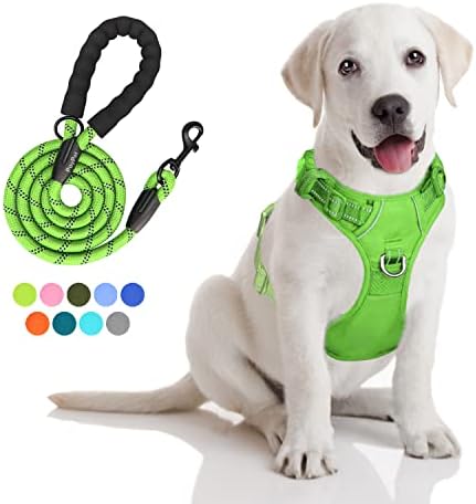PoyPet Dog Harness and Leash Set, No Pull Vest with Front Clip and Handle