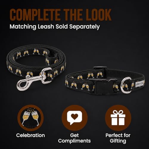 THE WORTHY DOG Summer Print, Adjustable Dog Collar, Small Dogs, Celebration