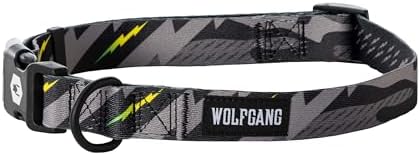 Wolfgang Heavy Duty, Adjustable Dog Collar with Quick Release Nylon Buckle for Walking & Training, DarkSkies Print, Small