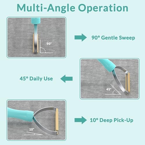 Deep Cleaner Pro Pet Hair Remover 3-Pack - Multi-Surface Carpet Rake & Scraper Tool for Dog & Cat Hair on Rugs, Couches, Pet Towers, Car Seats - Reusable, Battery-Free, Reusable Travel-Size